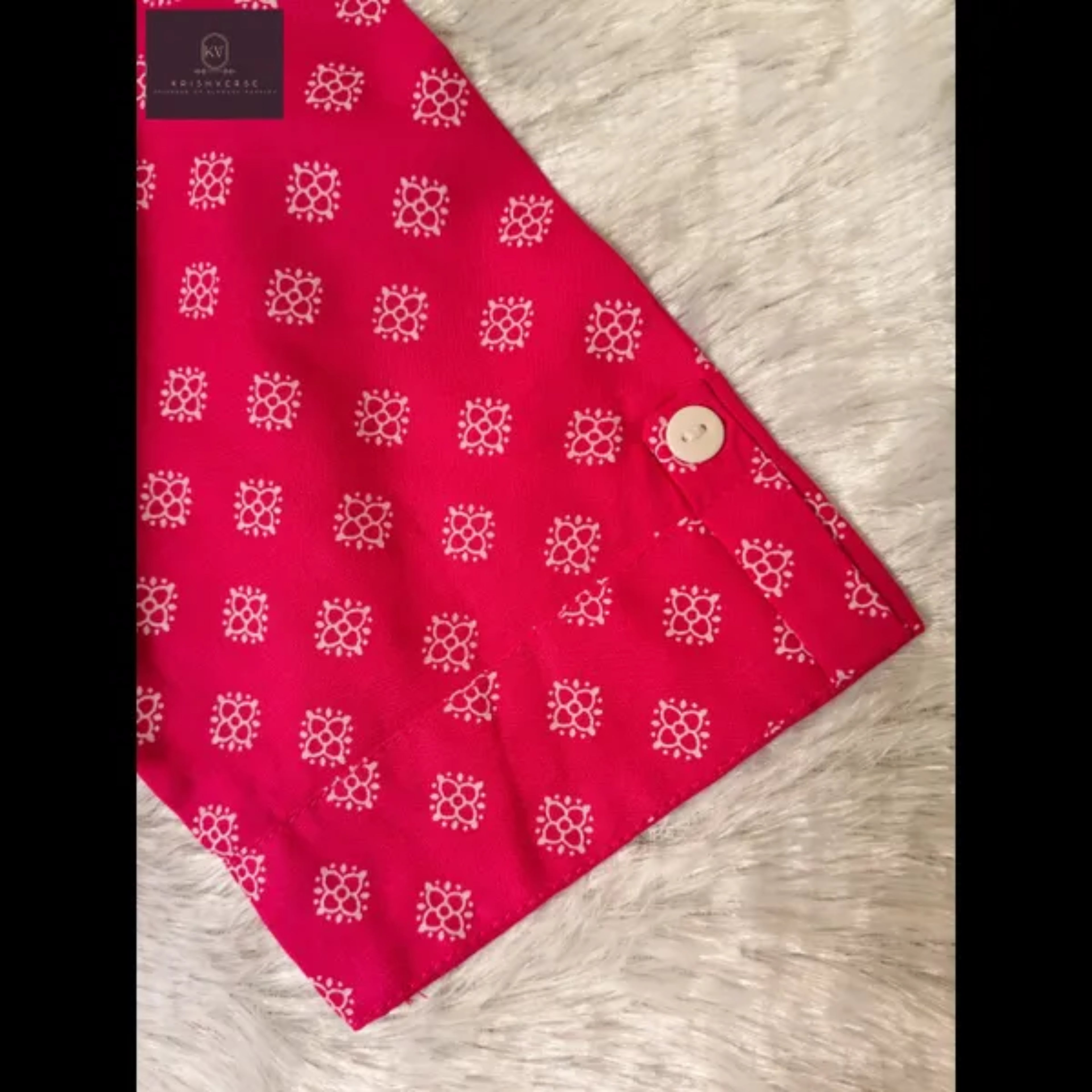 Rich Pink Cotton Kurta with delicate all-over motifs | Everday Elegance