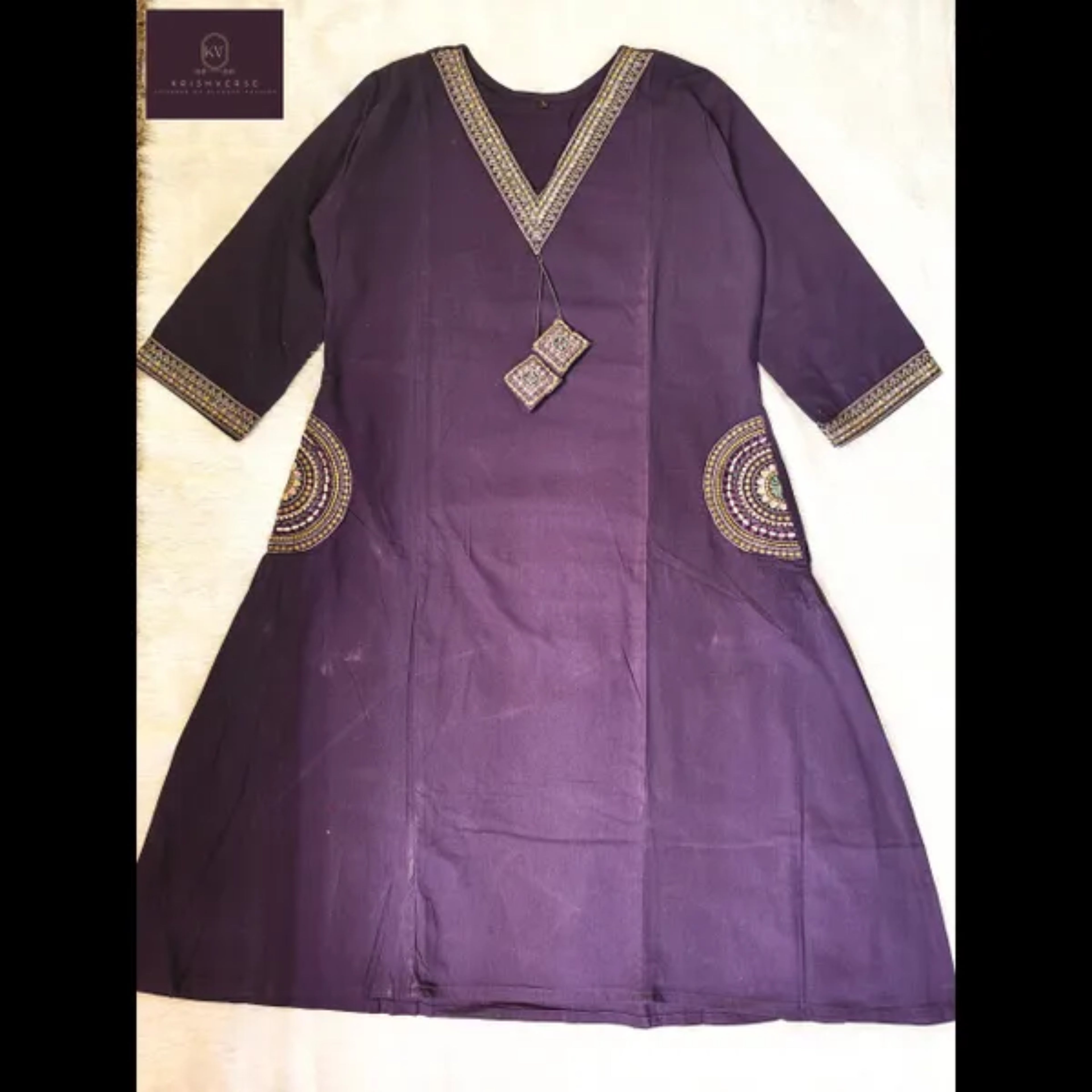 Bold Purple Embroidered Kurta Set – Elegant Ethnic Wear