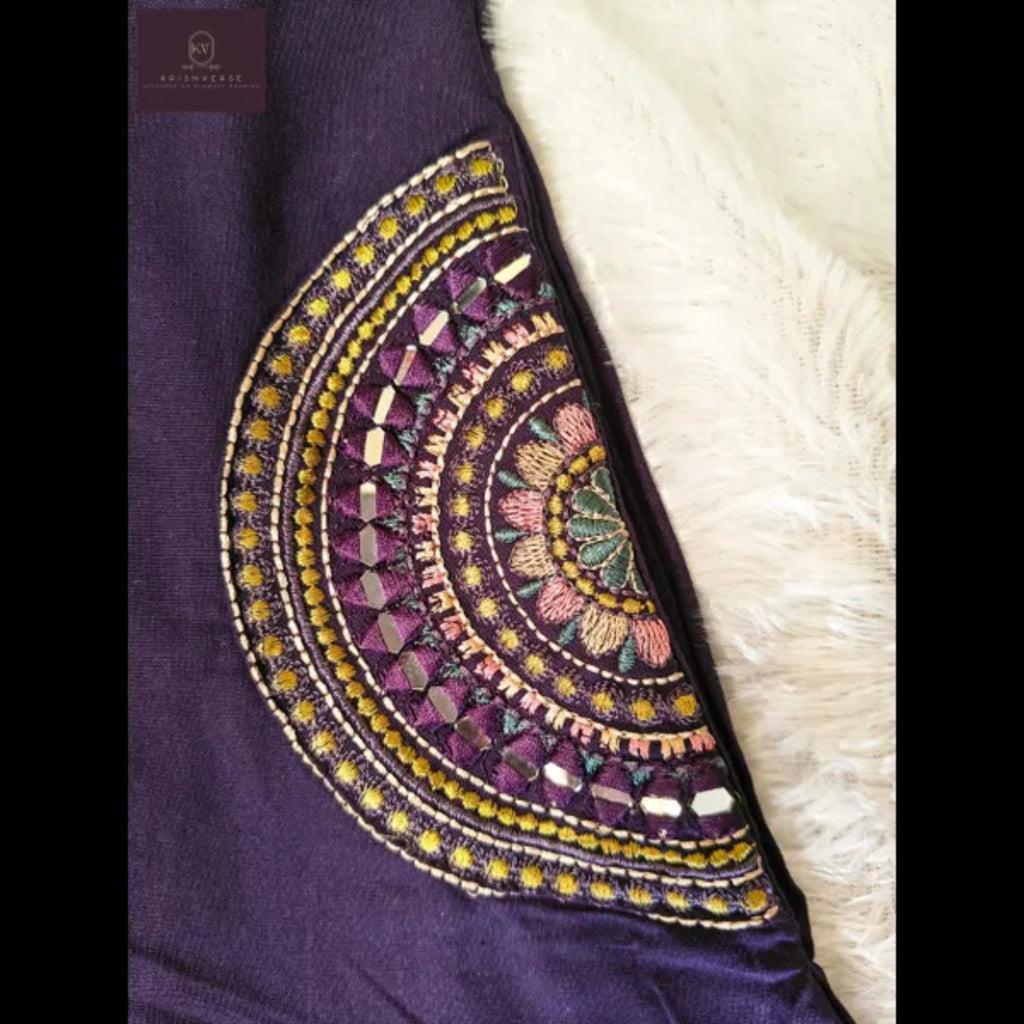 Bold Purple Embroidered Kurta Set – Elegant Ethnic Wear