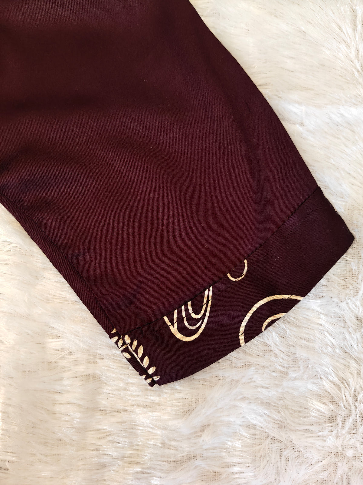 Bright Wine Cord Set | Premium Gajji Silk Fabric | Elegant Tread and Beads Work