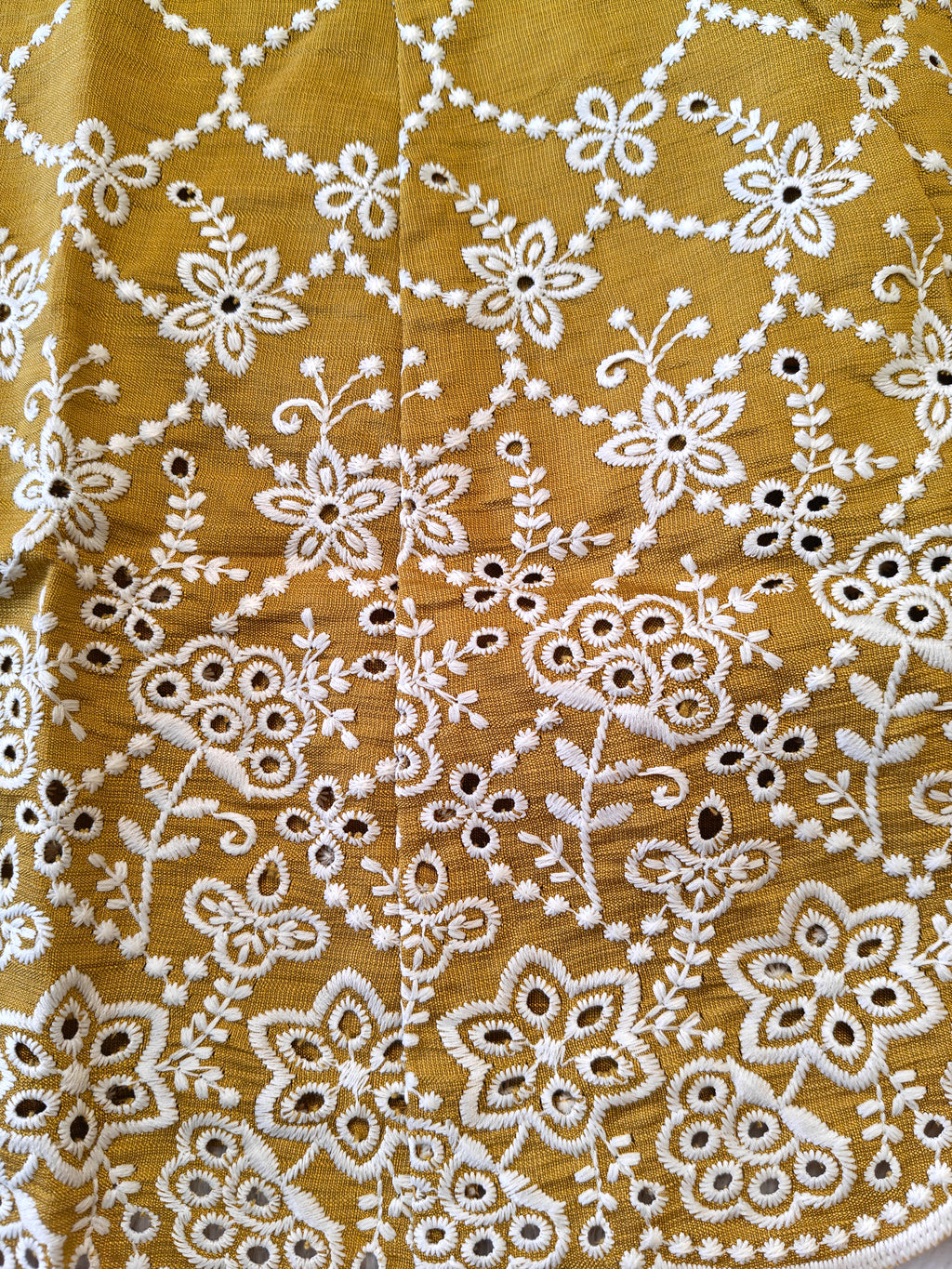 Mustard Cord Set | Premium Vatican Fabric | Hakoba Embroidery